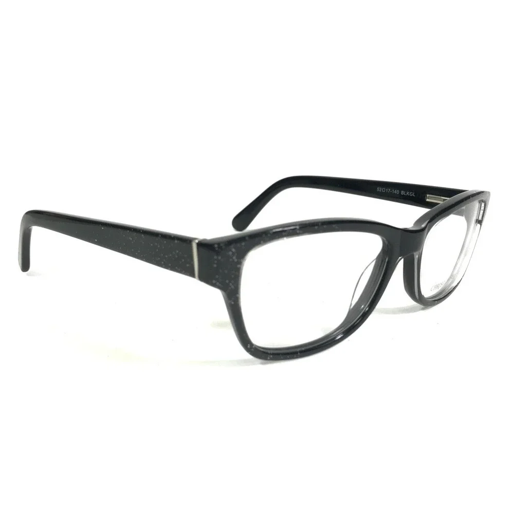 Christian Siriano Eyeglasses Frames GIGI BLKGL Black Glitter Sparkles 52-17-140